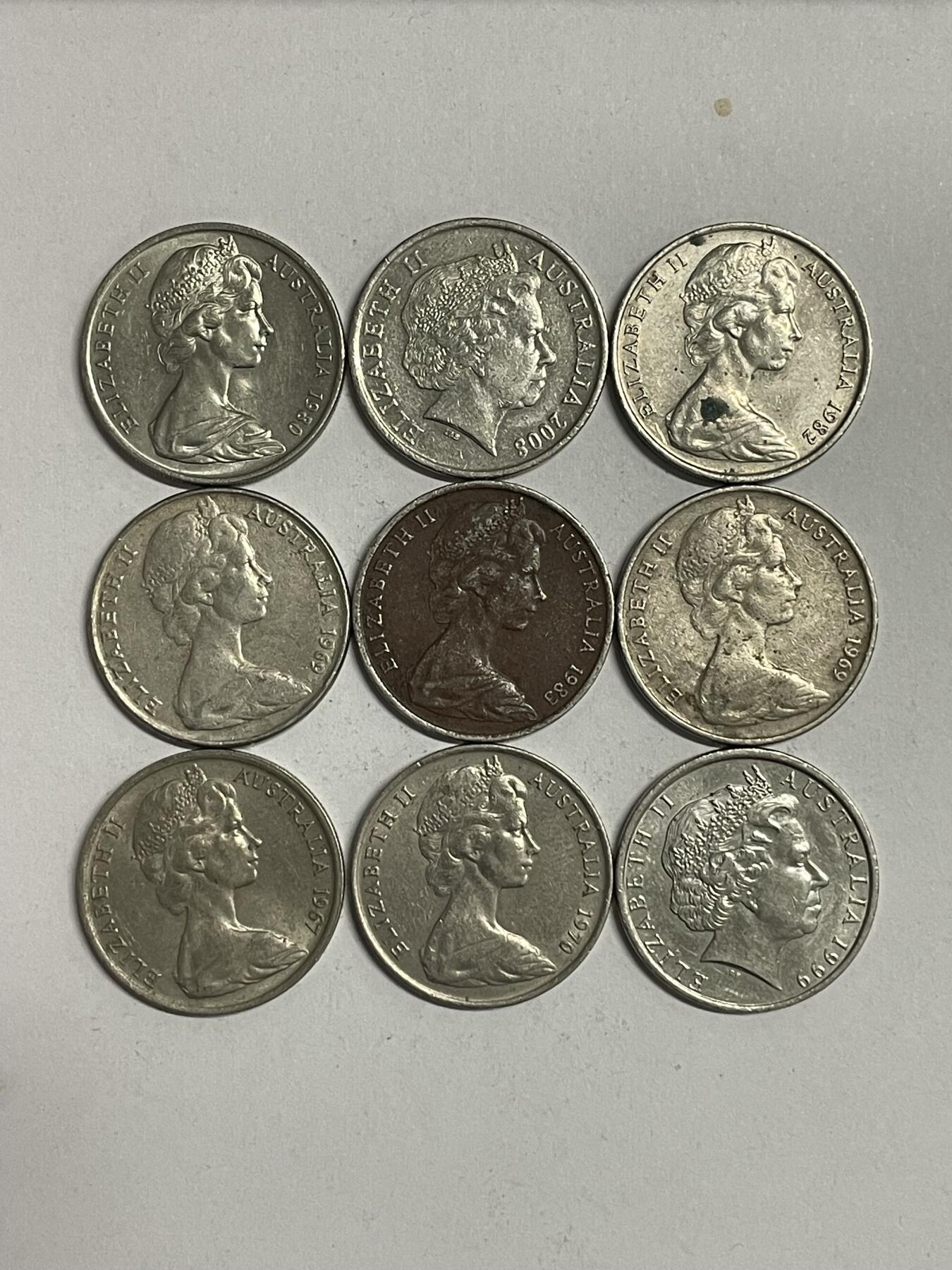 2026年第34场各国散币拍卖（总第184场） 澳大利亚10分9枚