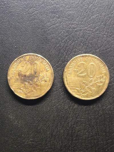 荟藏特别场次第七期——“社长的钢镚堆” - 希腊20德拉克马批量两个