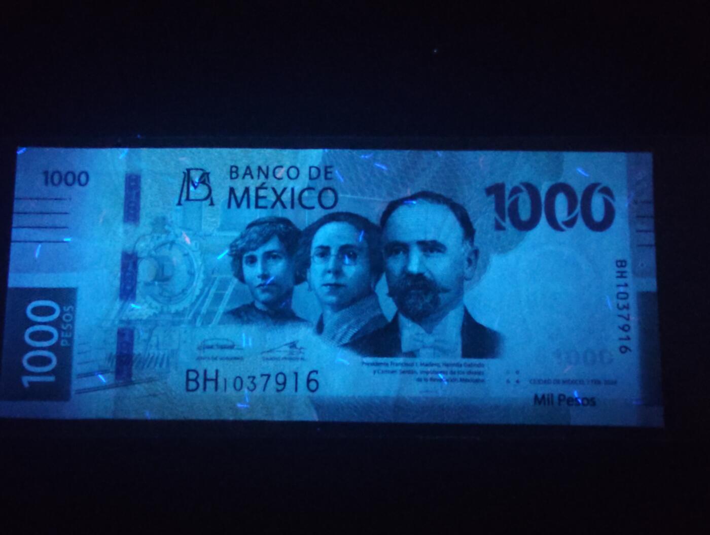 2026三月第二期，总219期 墨西哥2023年1000比索AUNC，墨西哥革命时期三领袖和花豹
