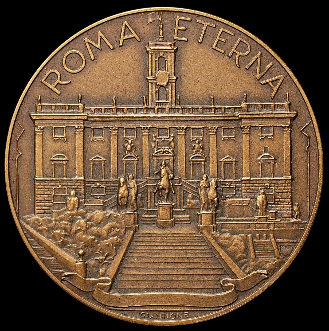 修遠堂世界钱币第107期 1973年罗马欧洲共同体最高审计机构会议铜质纪念章，60.00mm，78.70g