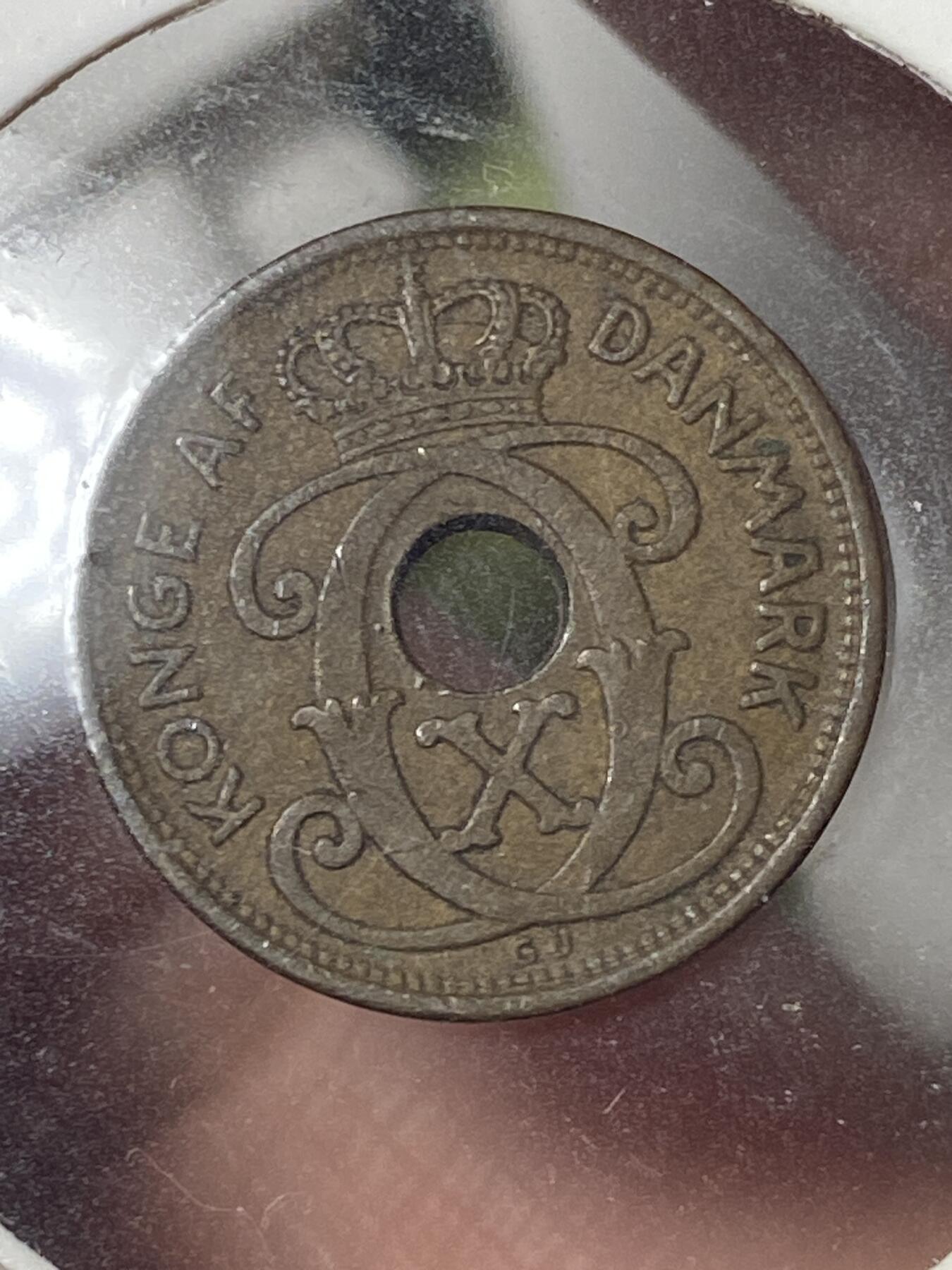 2026年第三十五场(总第二百零四场）外国精品纸夹币场(免佣金) 丹麦🇩🇰1935年1欧尔(克里斯蒂安十世第六版，N; GJ版)