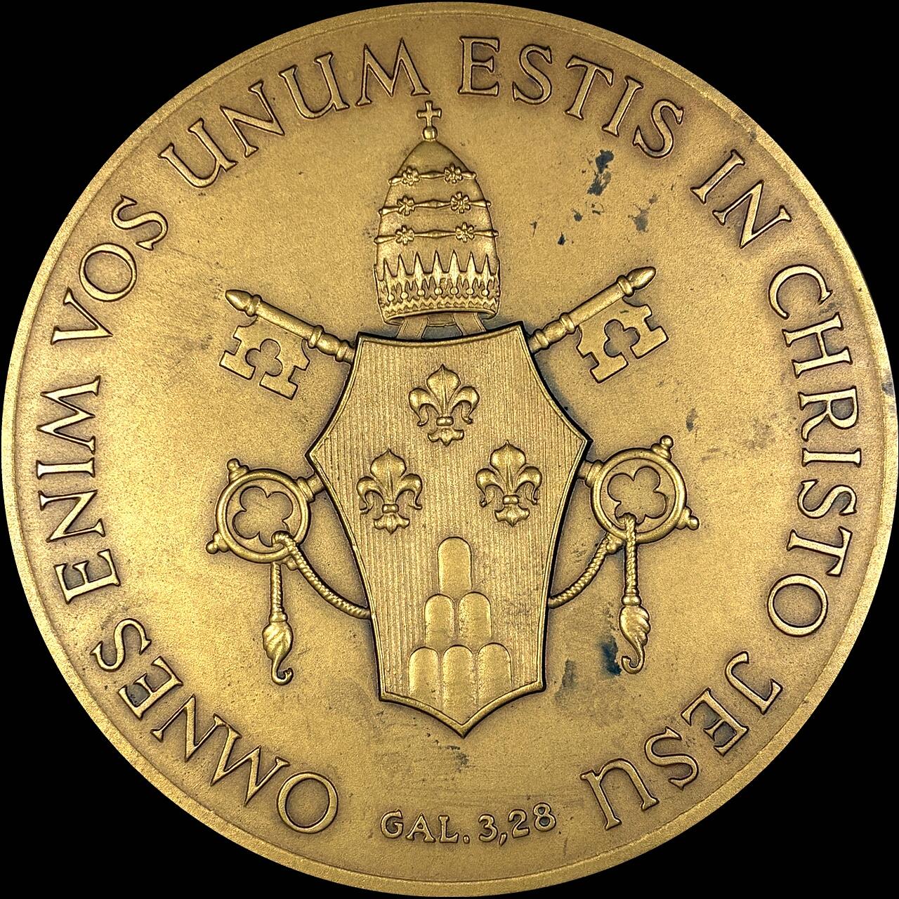 【雨安】【直播拍卖】【第0127期-裸币套币】2026-03-13 周五 19:30 (金价1140, 银价21.50) [徽章奖章] Vatican [章] 梵蒂冈 保禄六世 铜章 137克, 70mm