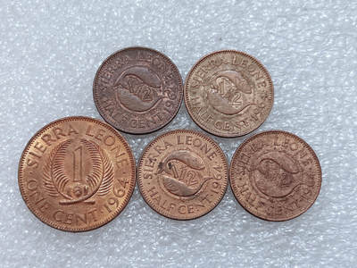 第一海外回流一元起拍收藏 散集专场  第303期 - 塞拉利昂硬币 5枚