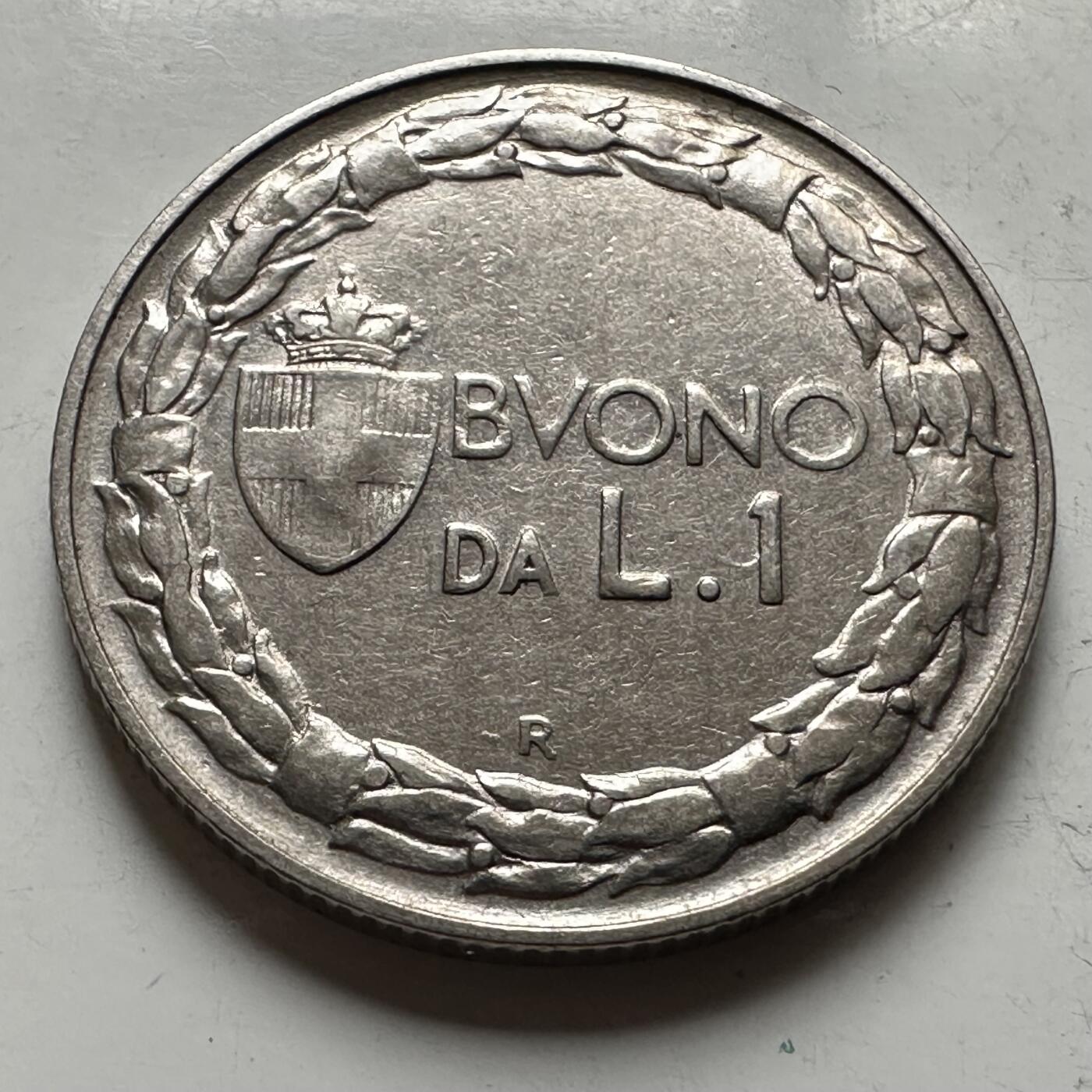 🌹外币初藏🌹🐯2026年第28场   每周二四六晚8️⃣点 接代拍 意大利王国1922年1里拉镍币