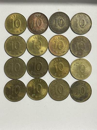 2026年第34场各国散币拍卖（总第184场） - 韩国10韩元16枚