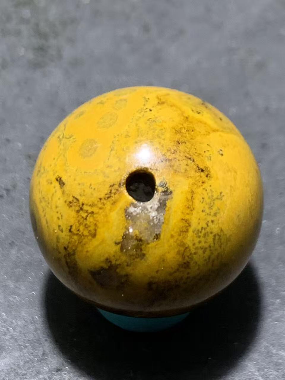 精美8字天眼纹九眼页岩天珠圆珠一颗