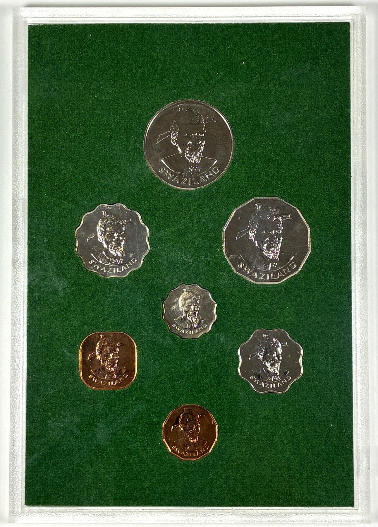 【雨安】【直播拍卖】【第0127期-裸币套币】2026-03-13 周五 19:30 (金价1140, 银价21.50) [现代套币] Swaziland 斯威士兰 套币 1974年