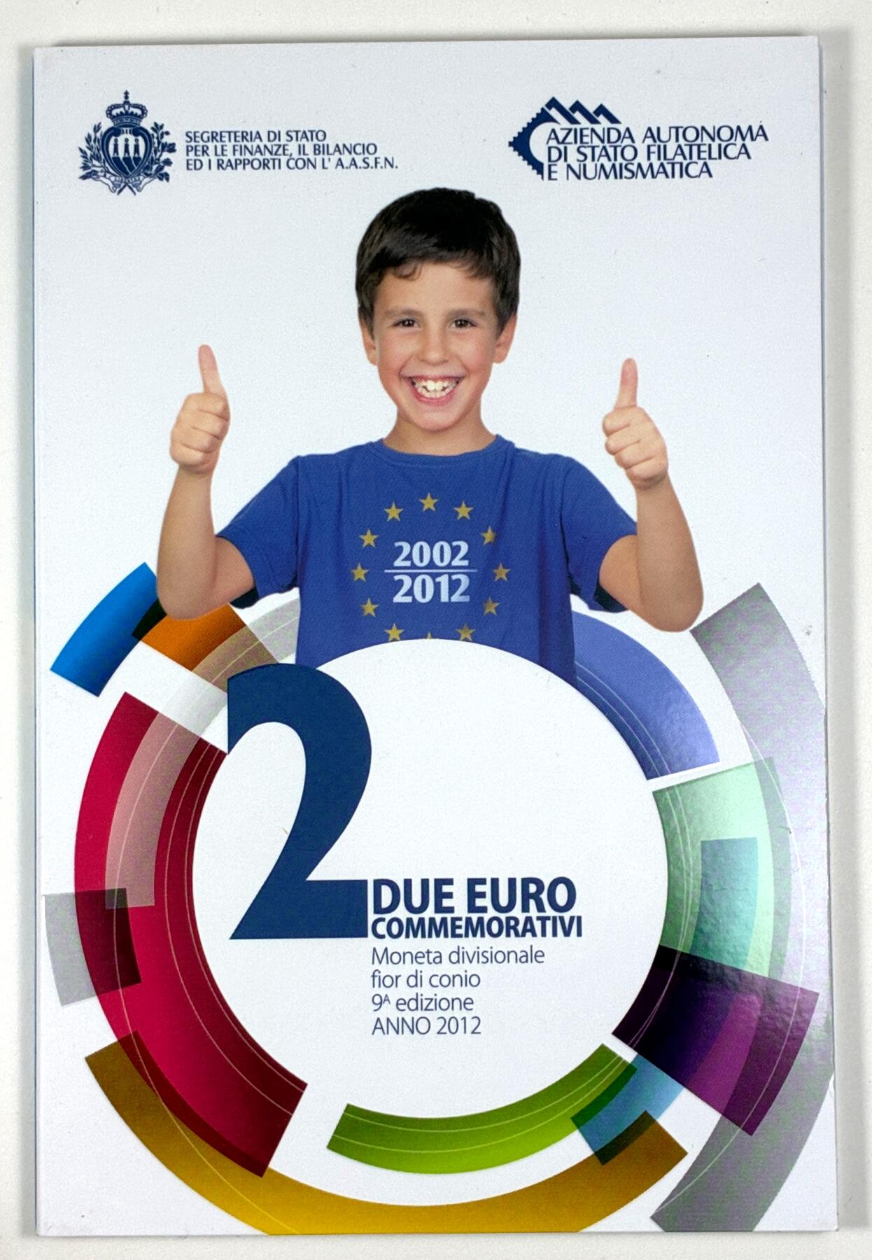 【雨安】【直播拍卖】【第0127期-裸币套币】2026-03-13 周五 19:30 (金价1140, 银价21.50) [现代装帧] San Marino 欧元 圣马力诺 2欧元 2012年 欧元发行10周年