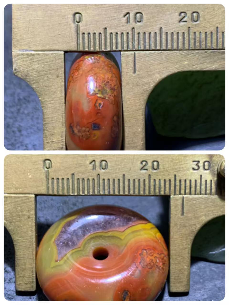 精美冻料冰飘草花纹战国红玛瑙平安扣一个，