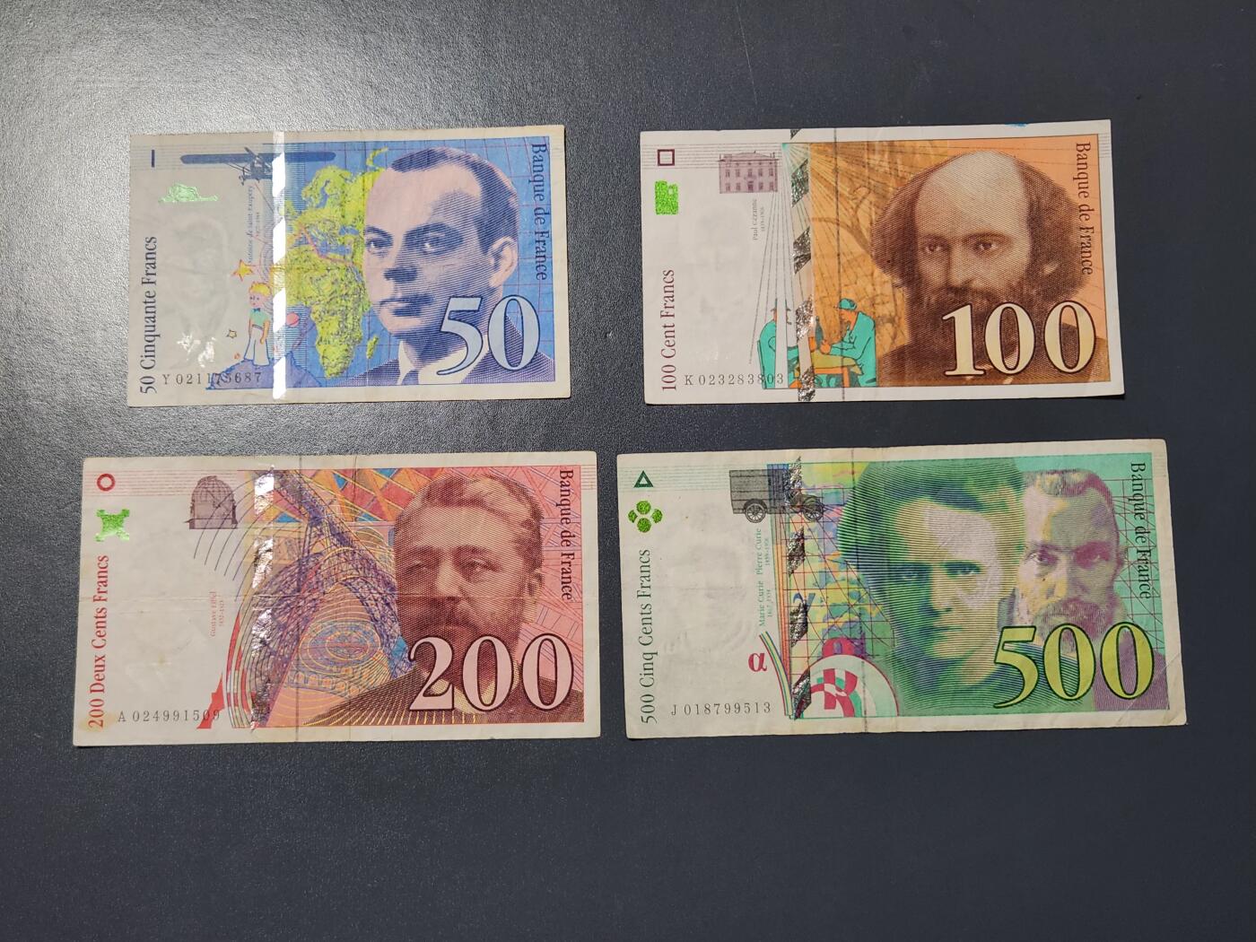 3月14号晚上8点 外国纸币自动截拍第38场 法国末版法郎全套