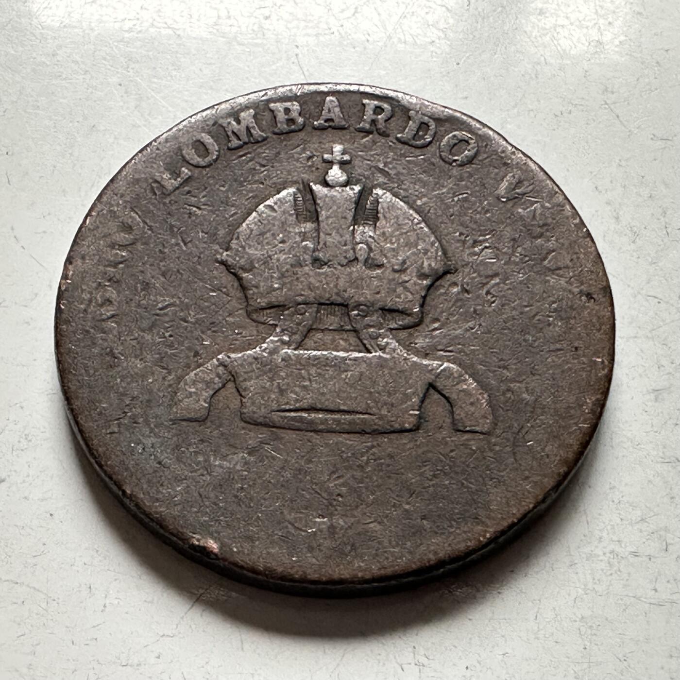 🌹外币初藏🌹🐯2026年第28场   每周二四六晚8️⃣点 接代拍 伦巴第-威尼斯王国1822年5分铜币24.4mm