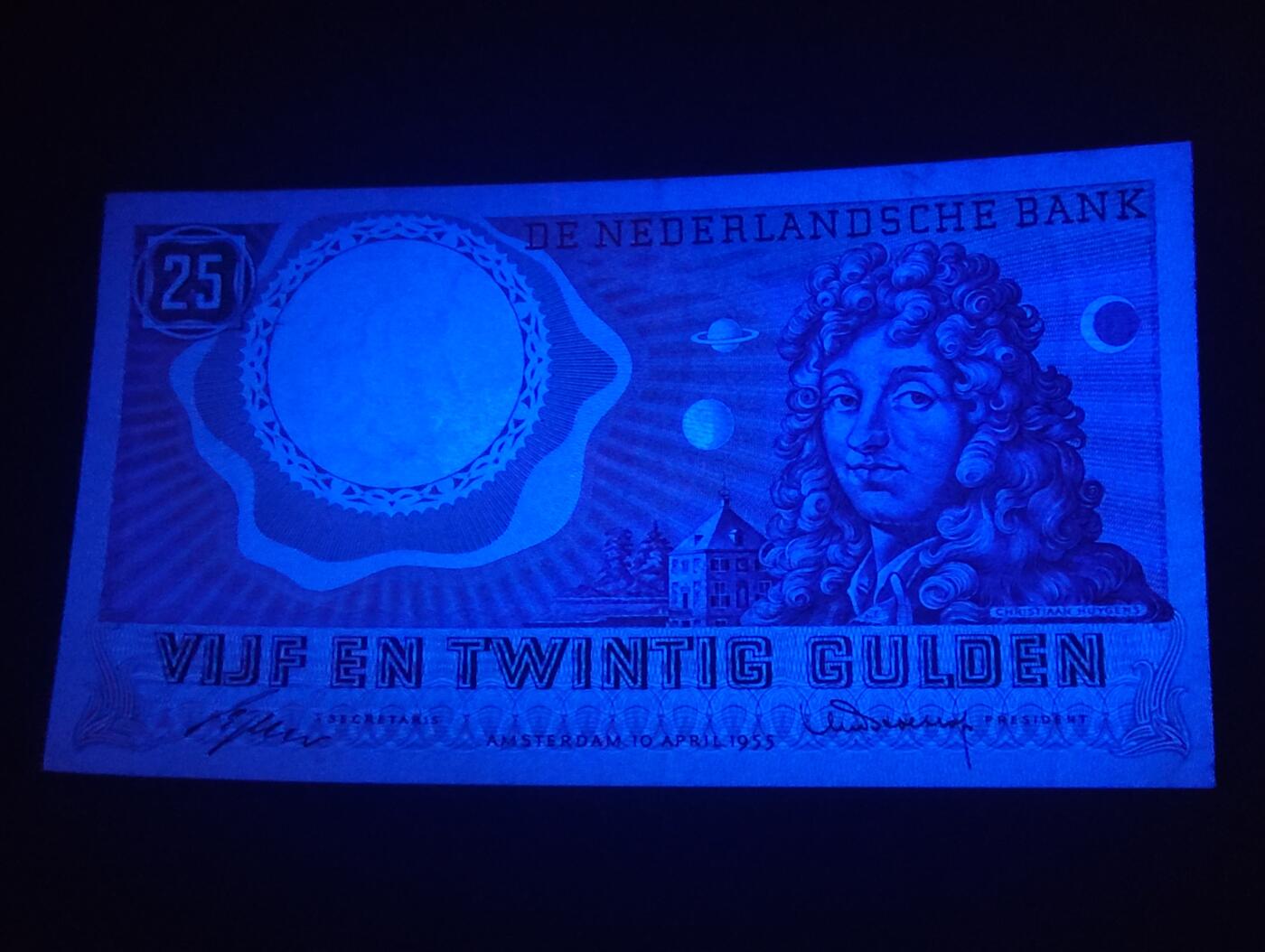 2026三月第二期，总219期 荷兰1955版25盾UNC，天文学家惠更斯