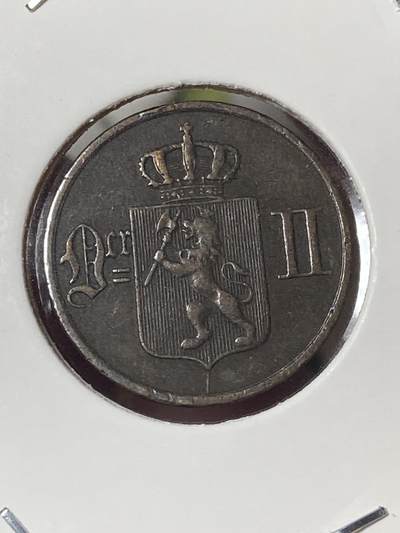 2026年第三十五场(总第二百零四场）外国精品纸夹币场(免佣金) - 挪威🇳🇴1891年1欧尔(瑞典和挪威联合王国，奥斯卡二世时期)