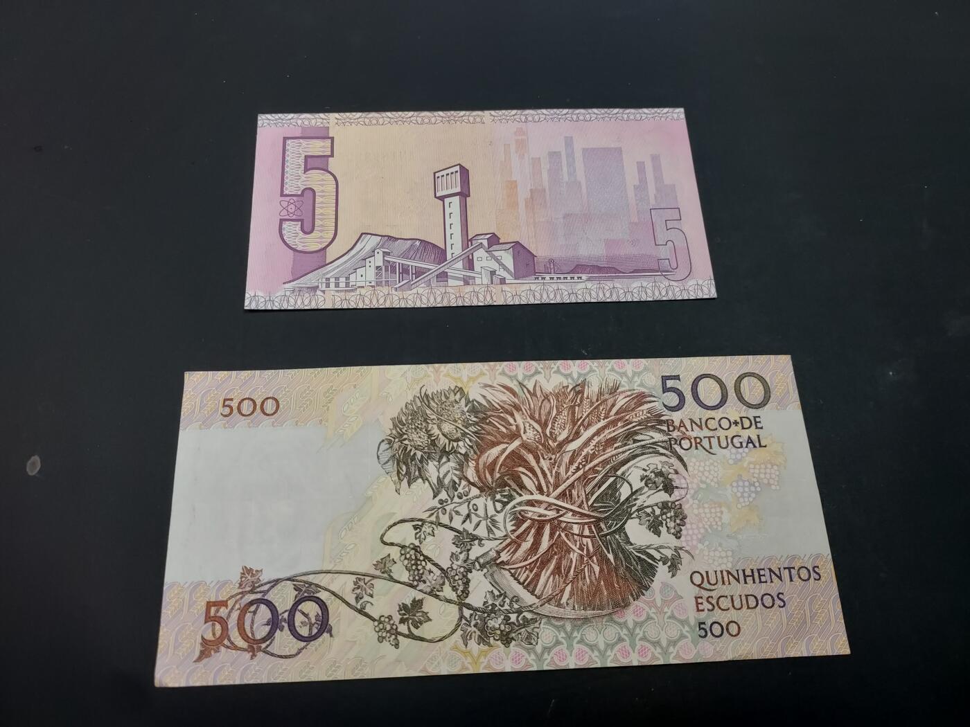 博彦收藏  AM 3月21日 8点钱币专场 全场包邮 南非5兰特、葡萄牙5000元 各一张 流通好品