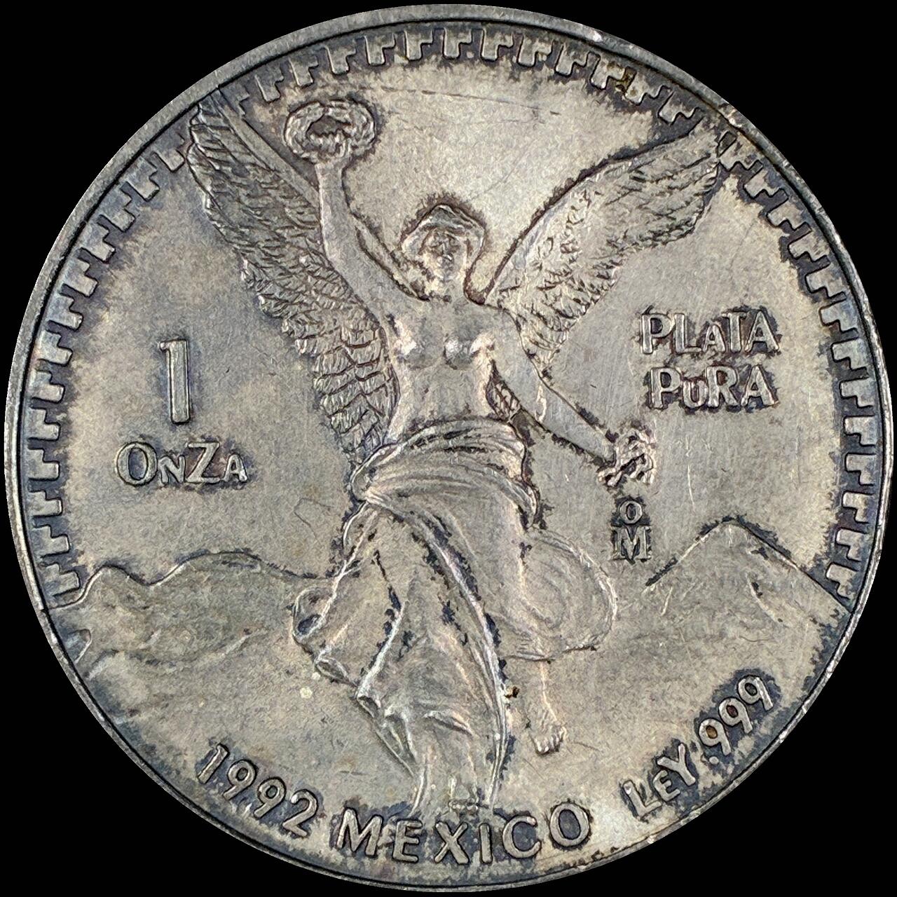 【雨安】【直播拍卖】【第0127期-裸币套币】2026-03-13 周五 19:30 (金价1140, 银价21.50) [现代裸币] Mexico 墨西哥 投资银 自由女神 1盎司 1992年