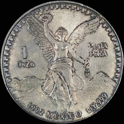 【雨安】【直播拍卖】【第0127期-裸币套币】2026-03-13 周五 19:30 (金价1140, 银价21.50) - [现代裸币] Mexico 墨西哥 投资银 自由女神 1盎司 1992年