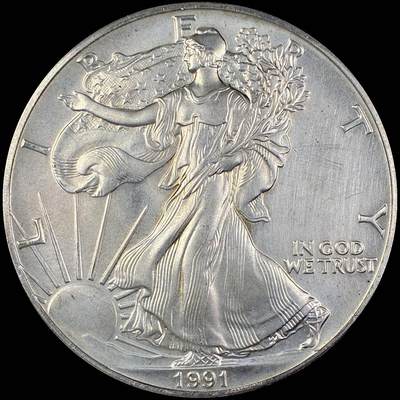 【雨安】【直播拍卖】【第0127期-裸币套币】2026-03-13 周五 19:30 (金价1145, 银价22.39) - [现代裸币] USA 美国 投资银 行走女神 1盎司 1987年