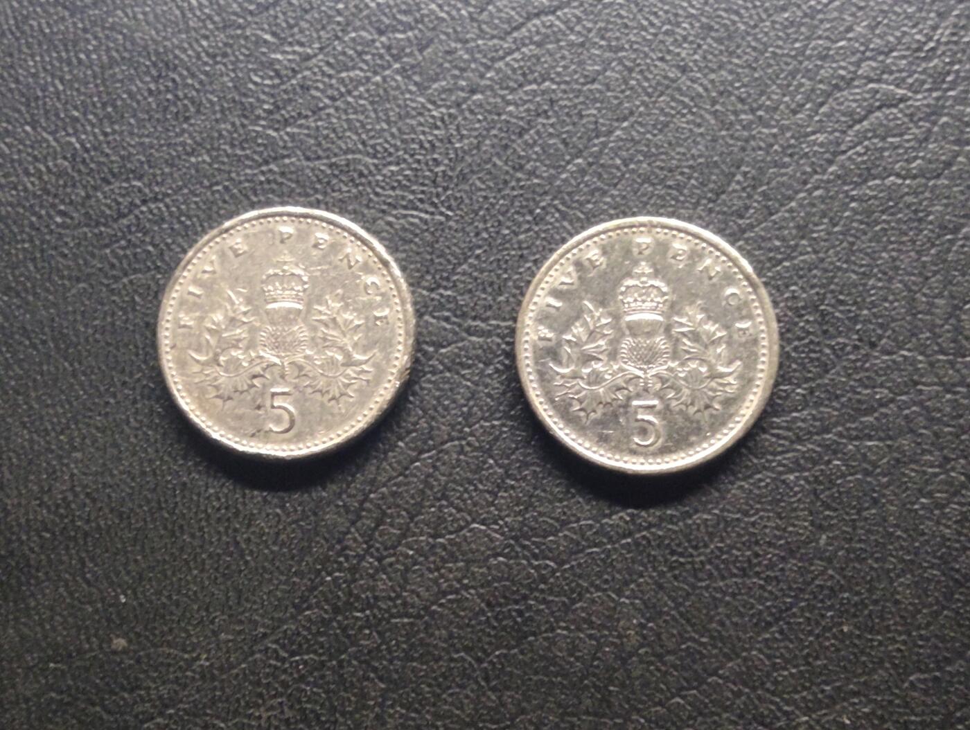 荟藏特别场次第七期——“社长的钢镚堆” 英国花版5便士批量两个