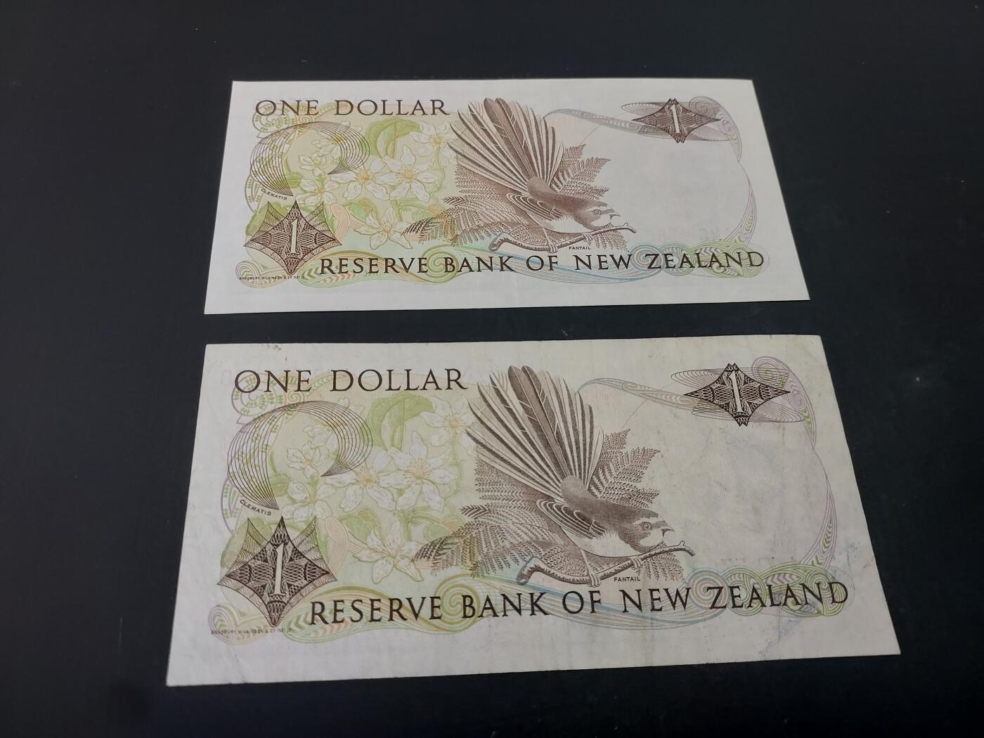 博彦收藏  AM 3月21日 8点钱币专场 全场包邮 新西兰 女皇1元 2枚 流通好品