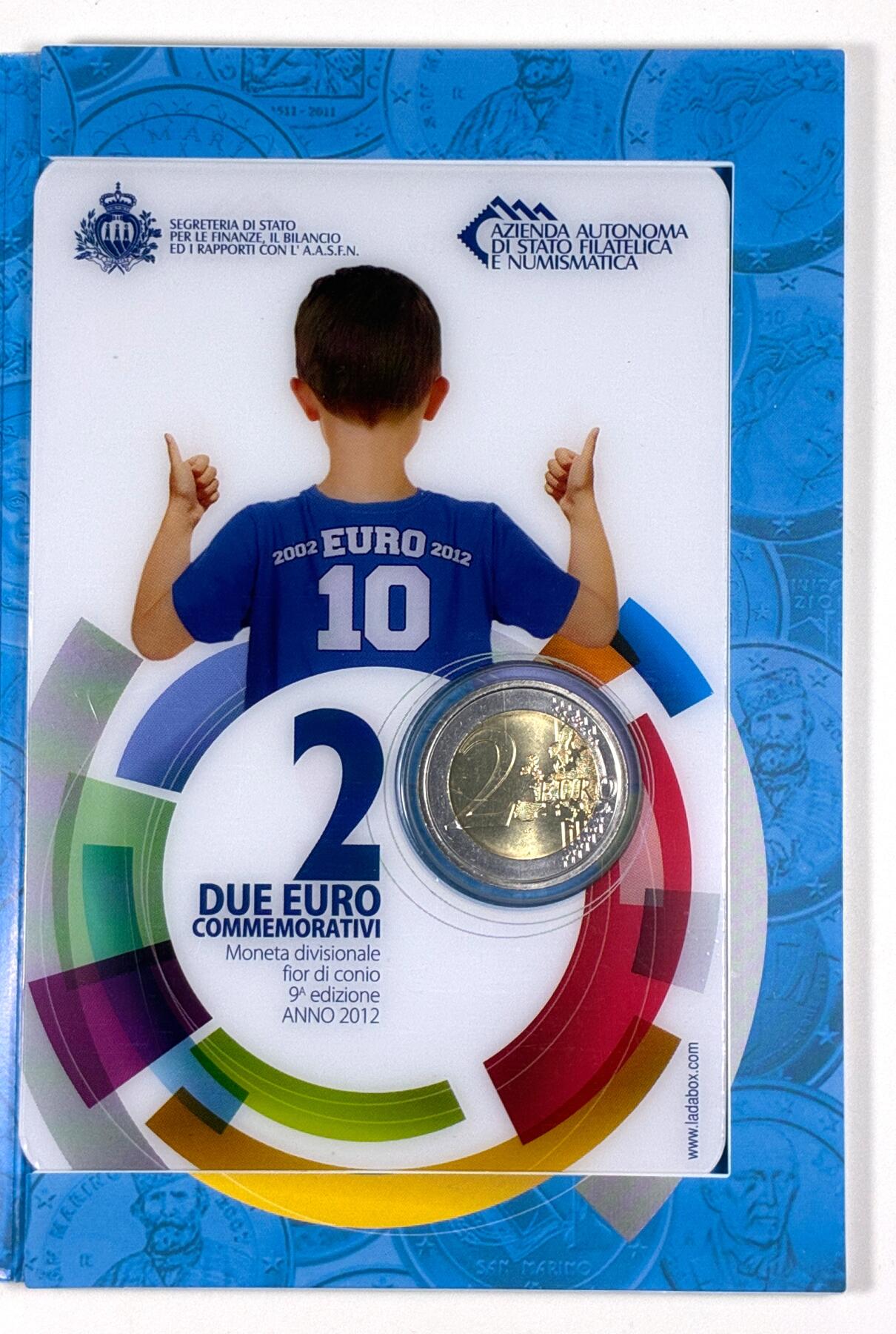 【雨安】【直播拍卖】【第0127期-裸币套币】2026-03-13 周五 19:30 (金价1140, 银价21.50) [现代装帧] San Marino 欧元 圣马力诺 2欧元 2012年 欧元发行10周年