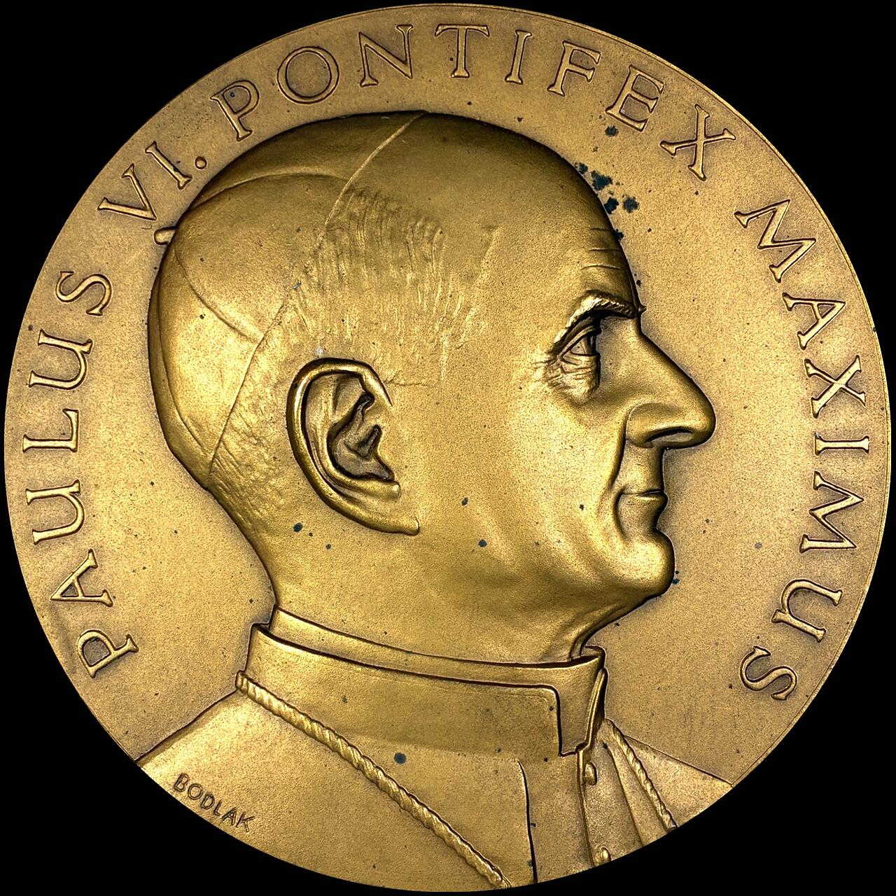 【雨安】【直播拍卖】【第0127期-裸币套币】2026-03-13 周五 19:30 (金价1140, 银价21.50) [徽章奖章] Vatican [章] 梵蒂冈 保禄六世 铜章 137克, 70mm