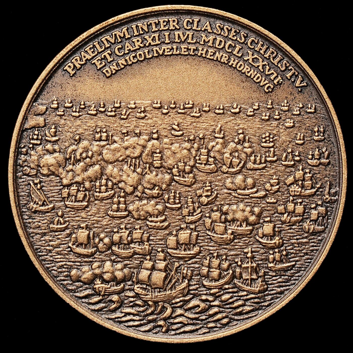 修遠堂世界钱币第107期 丹麦-尼科莱・韦德尔（Nicolai Werdelin）海战纪念铜章（限量版），31.05mm，13.80g