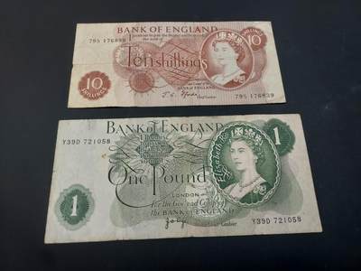 博彦收藏  AM 3月21日 8点钱币专场 全场包邮 - 英国女皇 10先令/1镑 流通品