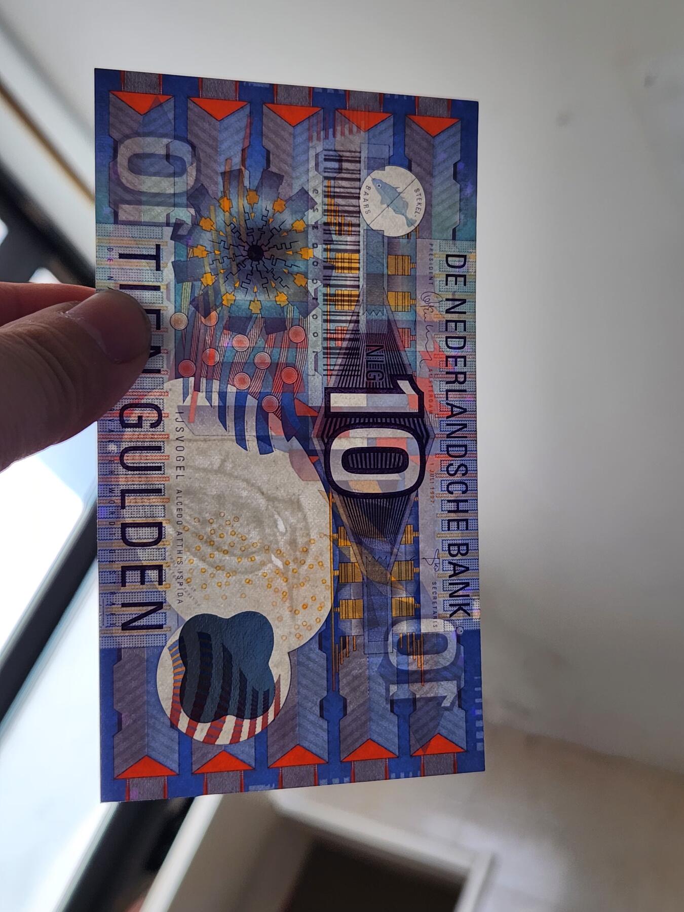 3月14号晚上8点 外国纸币自动截拍第38场 荷兰10盾 极美品