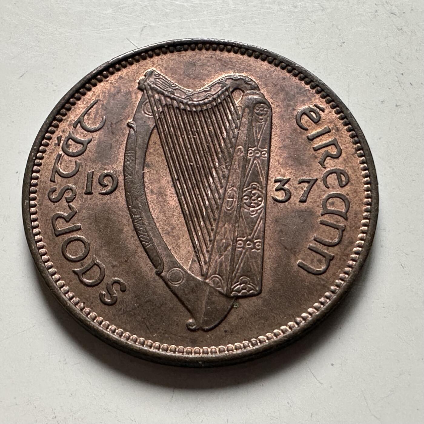 🌹外币初藏🌹🐯2026年第28场   每周二四六晚8️⃣点 接代拍 爱尔兰1937年1/4便士