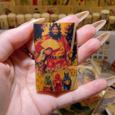 听雨轩（75）竹牌专场 - 留青工艺竹牌手把件4*6cm  钟馗