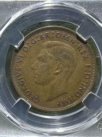 1937年。英国乔治六世一便士铜币一枚 - 1937年。英国乔治六世一便士铜币一枚