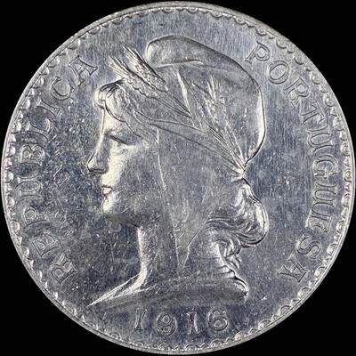 【雨安】【直播拍卖】【第0127期-裸币套币】2026-03-13 周五 19:30 (金价1140, 银价21.50) - [裸币各国] Portugal 葡萄牙 共和国 1埃斯库多 KM#0564 (1915-1916) 1916年