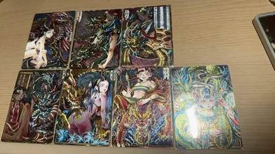 戴老五虎✘权五虎！！龙虎卡牌-七八场（满200元包邮，无佣金，每周六结拍，欢迎送拍） - 粗闪7张 卡萃 李尊奇 - 龙生九子其七