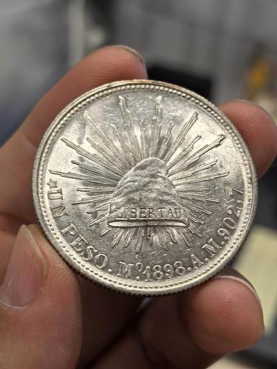 博洋堂世界钱币拍卖第164期（全场包邮） - 精品原光墨西哥1898年MO AM版直边鹰洋-2