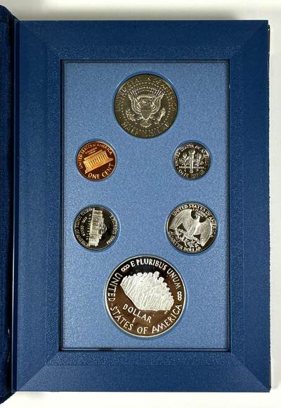 【雨安】【直播拍卖】【第0127期-裸币套币】2026-03-13 周五 19:30 (金价1145, 银价22.39) - [现代套币] USA 美国 套币 精制套币 1987年 含宪法200周年纪念银币