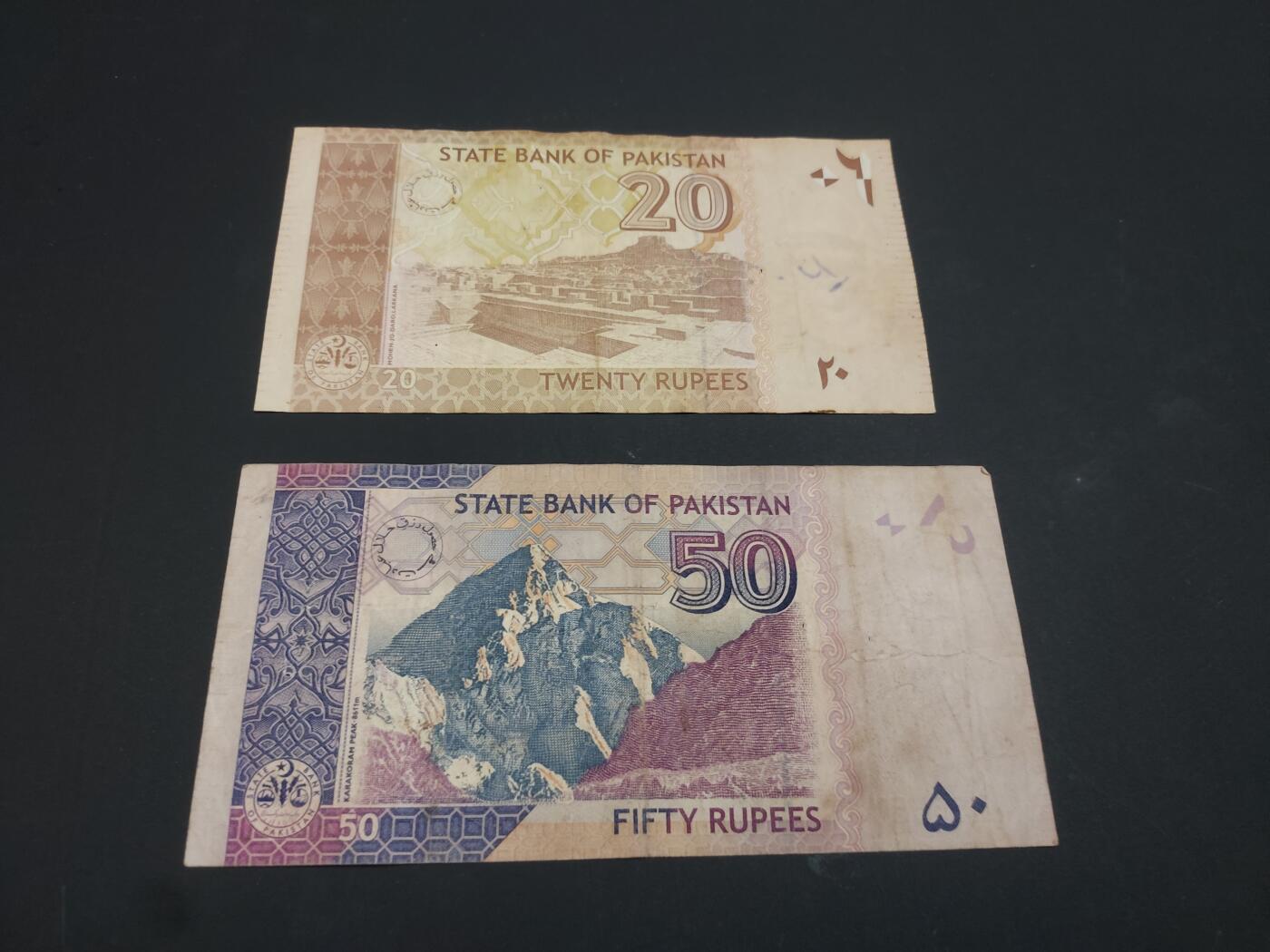 博彦收藏  AM 3月21日 8点钱币专场 全场包邮 巴基斯坦 20/50 流通品