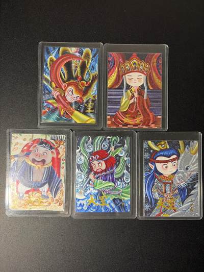 NO.27 好又多金牌大场，每周一站式配齐，方便凑单！（周6晚9点截拍，卖家送拍0抽成！） - 【亲签套】山河潮玩 天空亲签 师徒五人一套粗闪