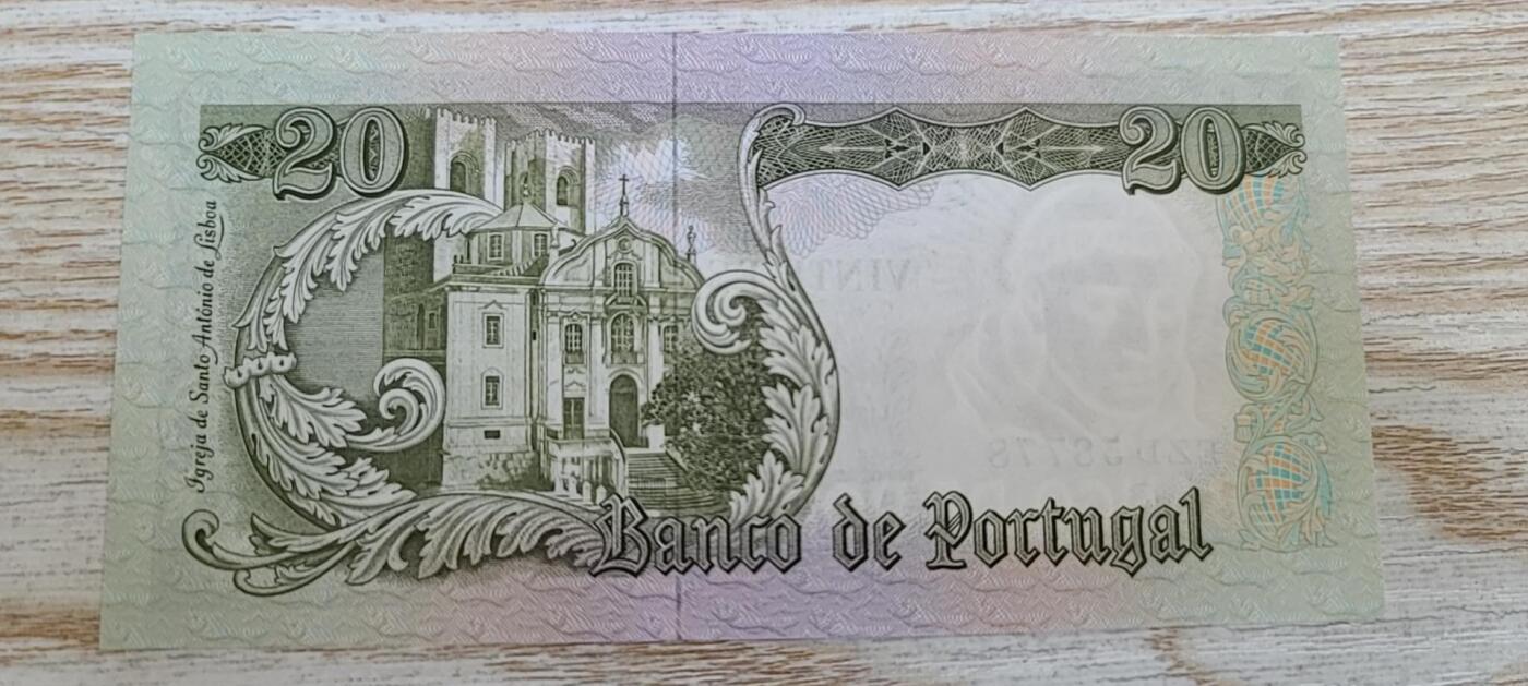 【币将精彩】纸币杂项拍卖（2026-3-15） 葡萄牙1964年20埃斯库多纸币unc