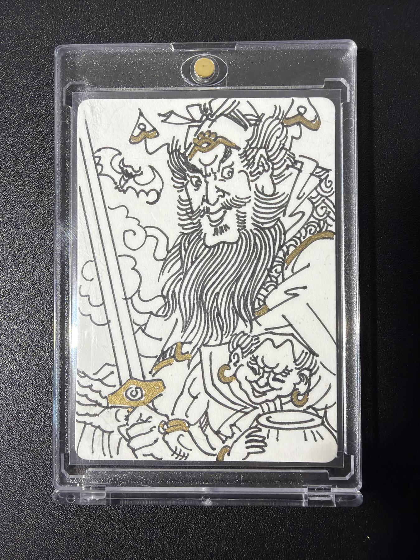 NO.27 好又多金牌大场，每周一站式配齐，方便凑单！（周6晚9点截拍，卖家送拍0抽成！） 【1/1手绘卡】赵洛严老师手绘 钟馗仗剑【铁面虬髯气势雄，丹心仗剑破邪风】