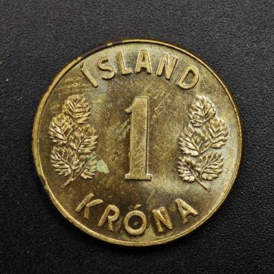 【淘币小摊】实时拍第八百八十拍   散币场    每周一统一发货 - 冰岛1973年1克朗铜币