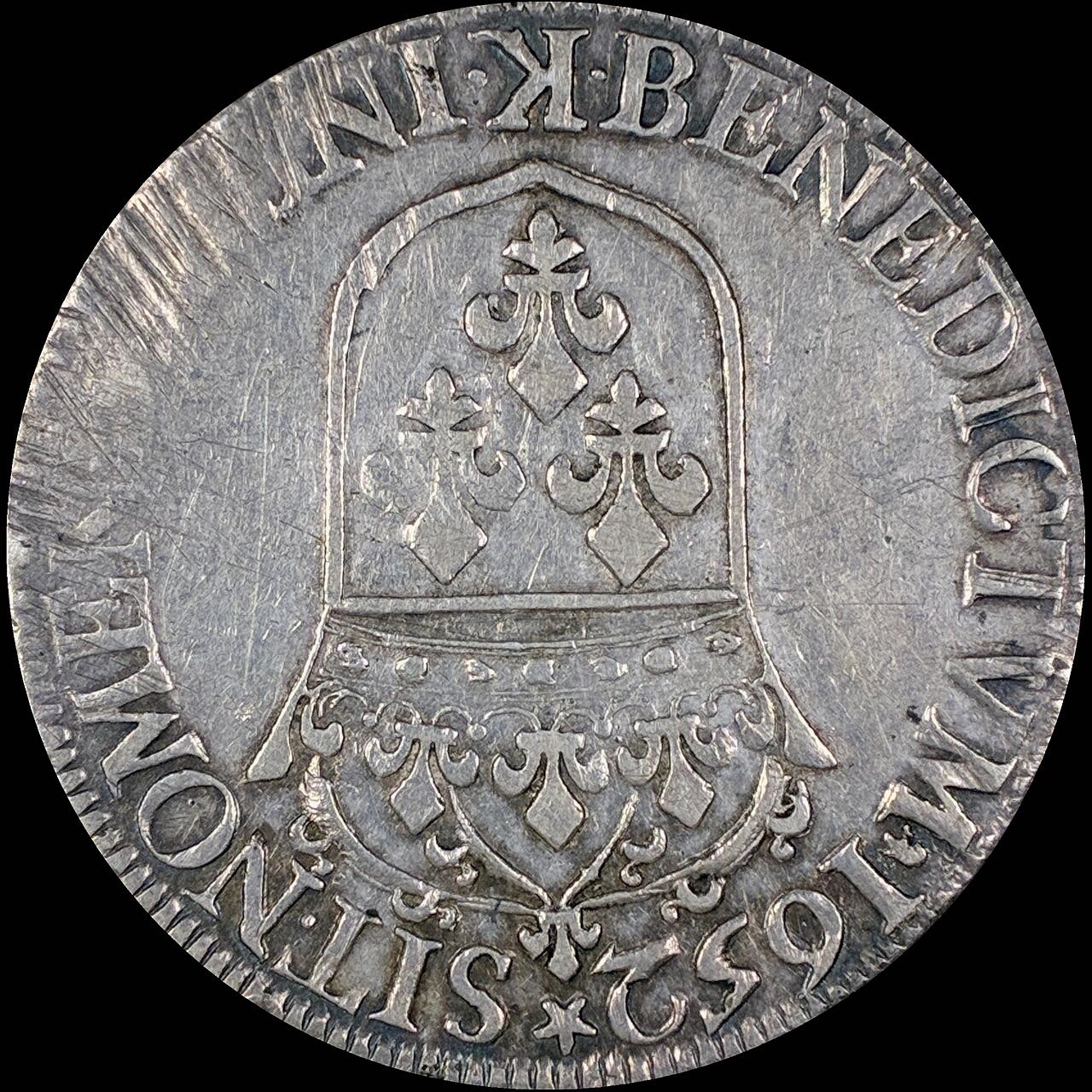 【雨安】【直播拍卖】【第0127期-裸币套币】2026-03-13 周五 19:30 (金价1140, 银价21.50) [裸币法国] France 法国 1埃居 KM#0155 DAV-3799 (1646-1653) 路易十四 儿童版2nd 1652年 带几代欧洲老藏家标签