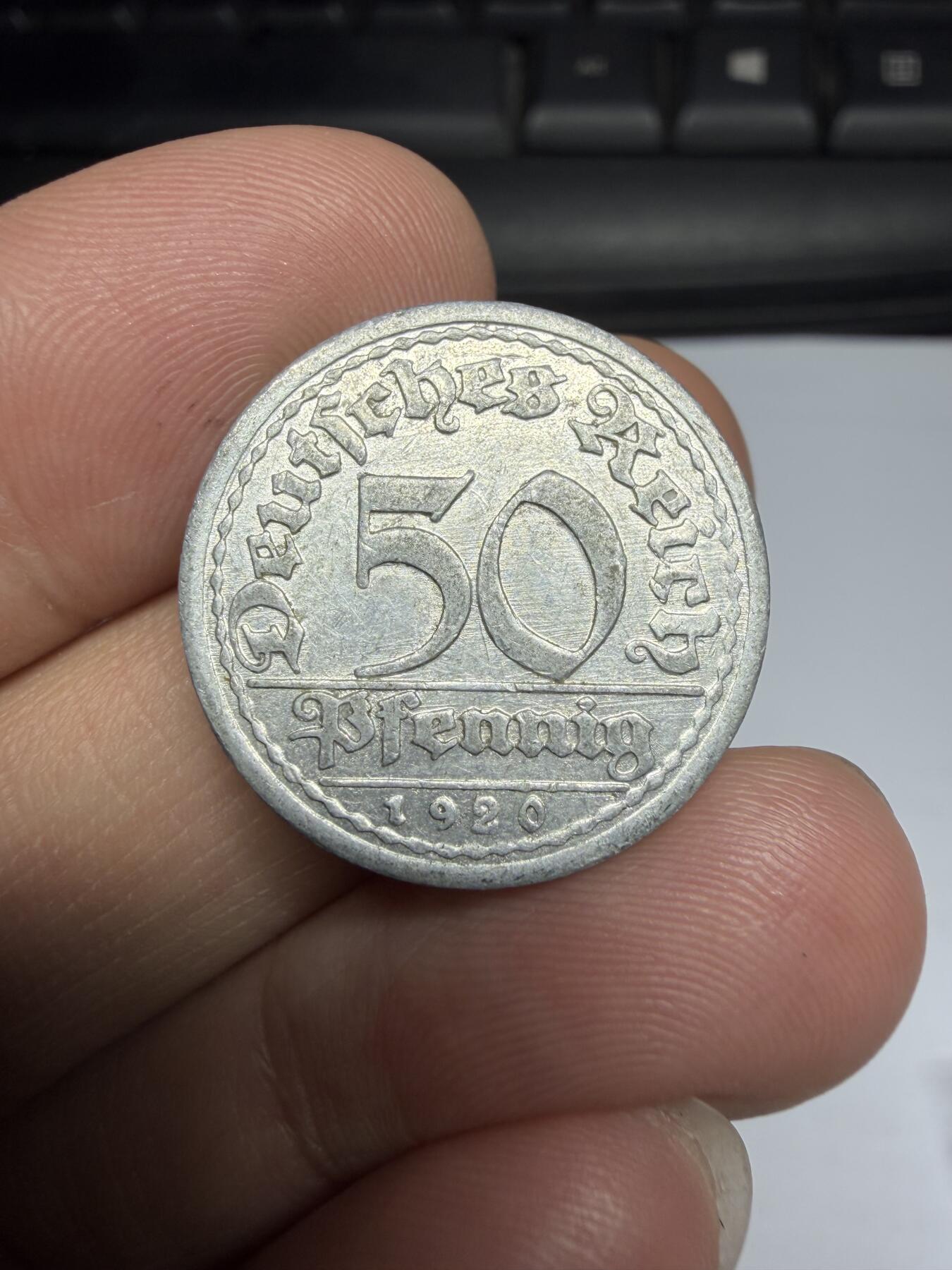 2026年集古藏今外币拍卖第三期-第3场—（总第313拍），可以寄存60天，满160元包邮。 1920年德国50芬尼