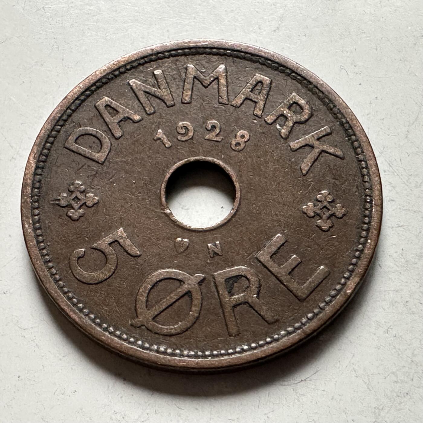 🌹外币初藏🌹🐯2026年第28场   每周二四六晚8️⃣点 接代拍 丹麦1928年 克里斯蒂安十世5欧尔