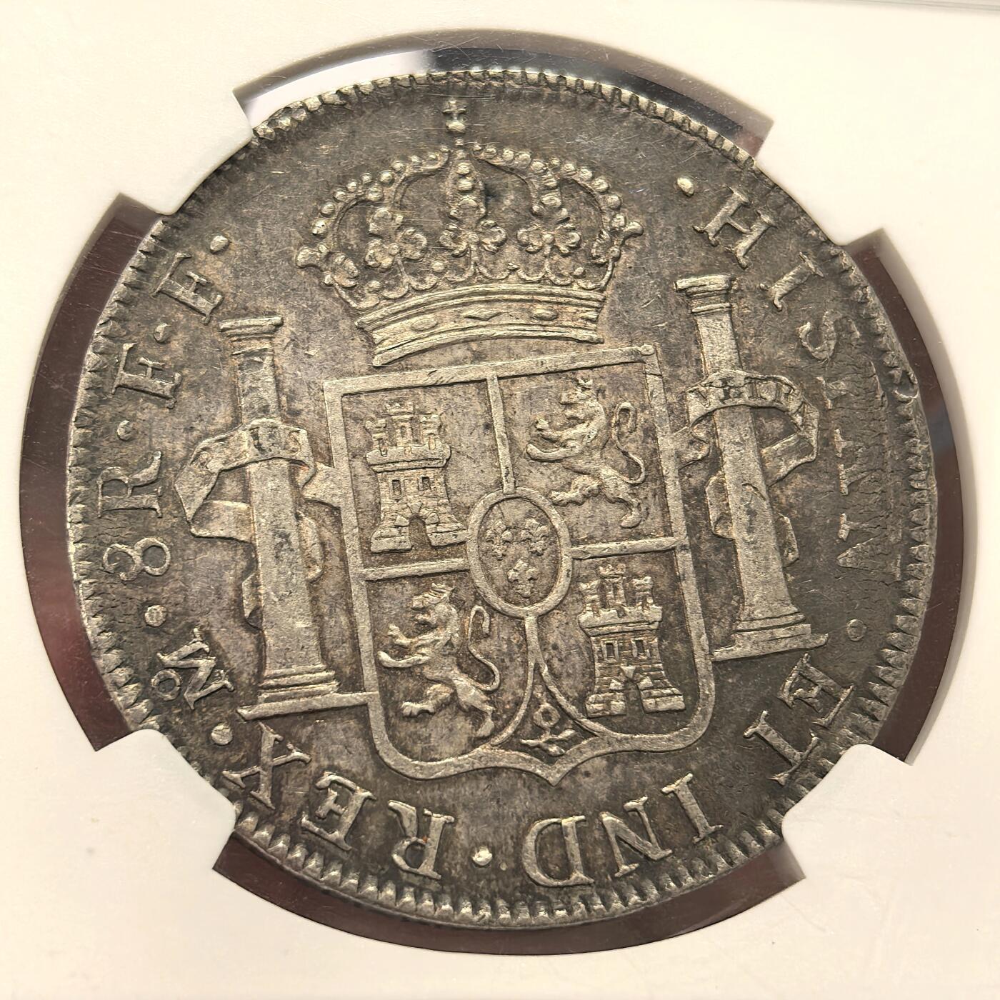 博洋堂世界钱币拍卖第164期（全场包邮） NGC AU55 西属墨西哥1778年卡三8里亚尔双柱，原味包浆，细节完美，卡三双柱好品越来越难见，国外屡拍高价。