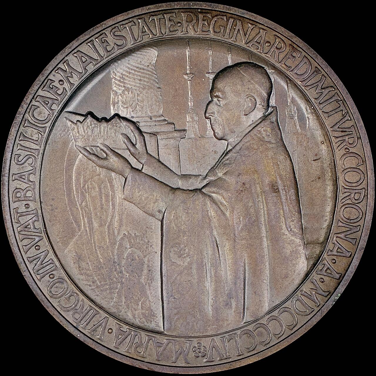 【雨安】【直播拍卖】【第0127期-裸币套币】2026-03-13 周五 19:30 (金价1140, 银价21.50) [徽章奖章] Vatican [章] 梵蒂冈 1955年 庇护十二世 铜章 44mm