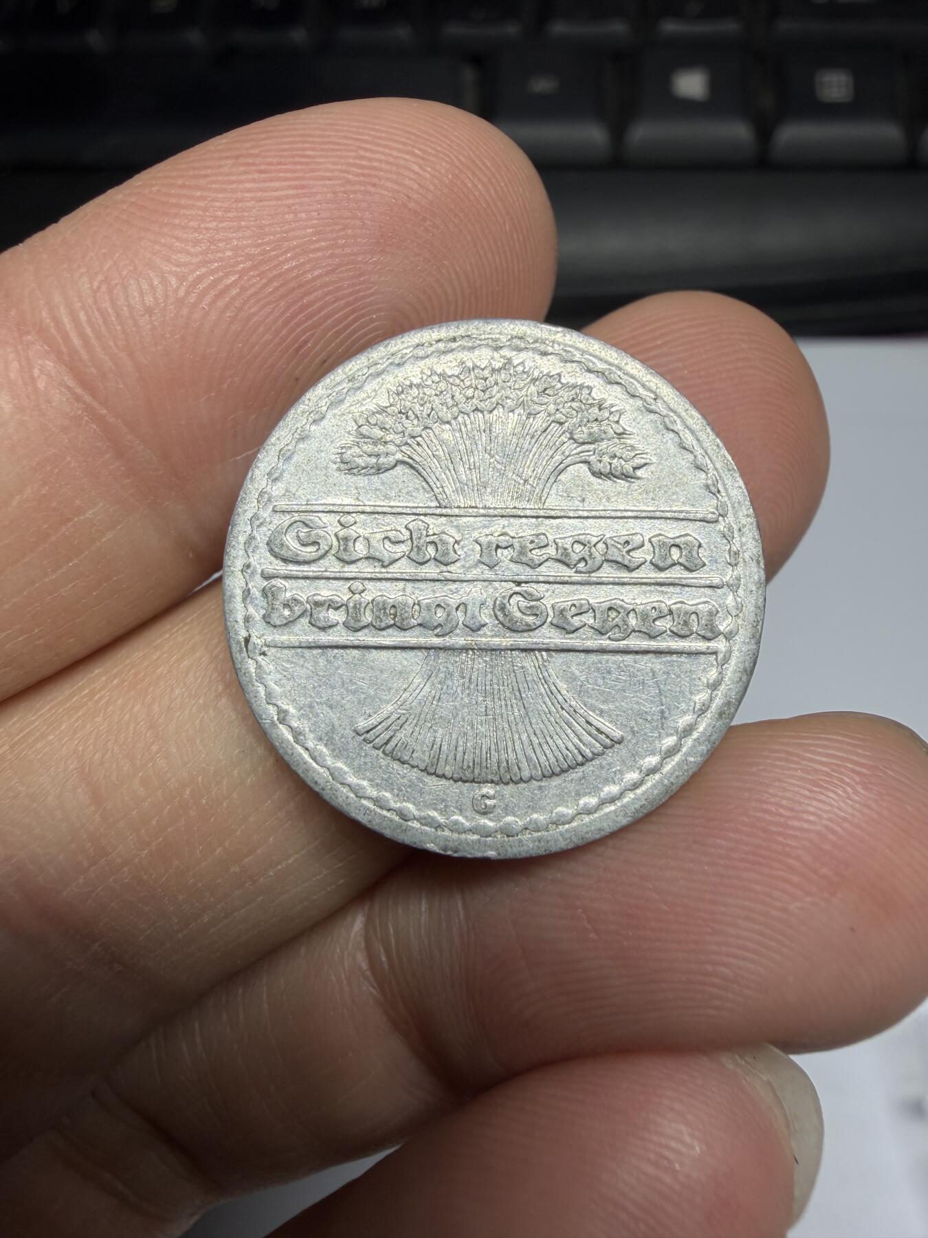 2026年集古藏今外币拍卖第三期-第3场—（总第313拍），可以寄存60天，满160元包邮。 1920年德国50芬尼