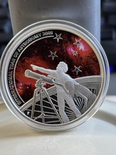 第193期拍卖 - 澳大利亚2009年国际天文年宇宙望远镜观测银币，999银，1盎司