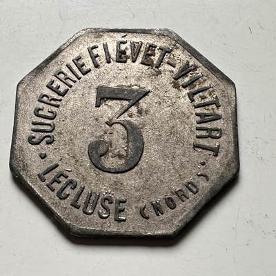 🌹外币初藏🌹🐯2026年第28场   每周二四六晚8️⃣点 接代拍 -  法国19世纪勒克吕斯糖厂 八角形3面值代用币je ton