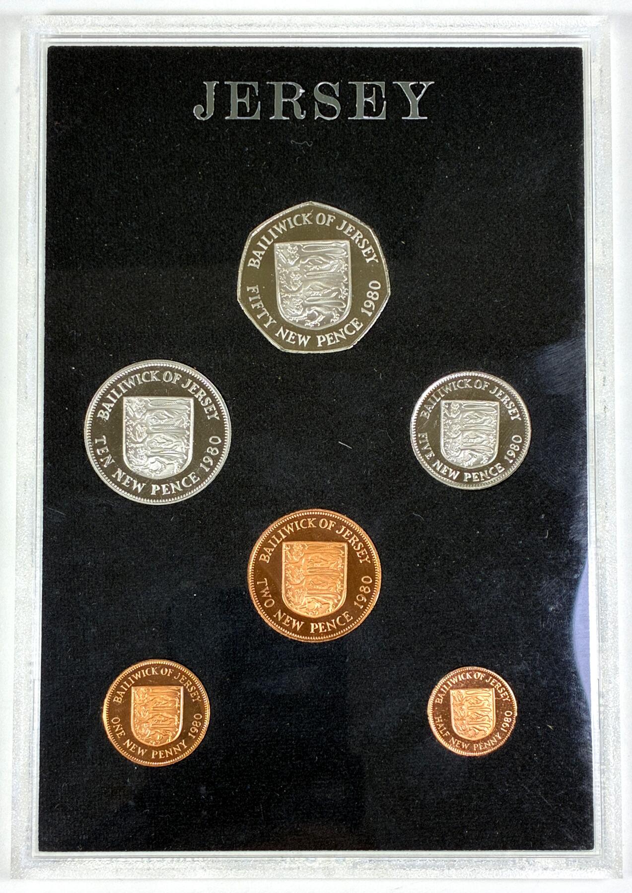 【雨安】【直播拍卖】【第0127期-裸币套币】2026-03-13 周五 19:30 (金价1140, 银价21.50) [现代套币] Jersey 泽西 套币 精制套币 1980年