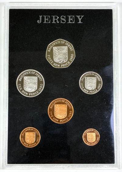 【雨安】【直播拍卖】【第0127期-裸币套币】2026-03-13 周五 19:30 (金价1140, 银价21.50) - [现代套币] Jersey 泽西 套币 精制套币 1980年